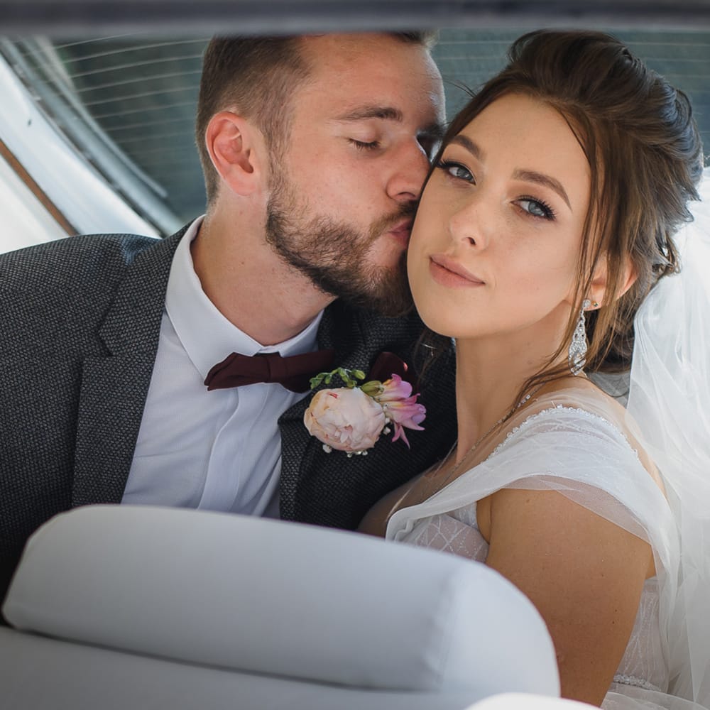 bride & groom travels in Wedding Car & Limousine Service