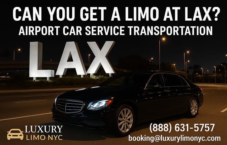 luxury limo in front of LAX