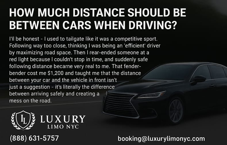 how much distance should be between cars when driving